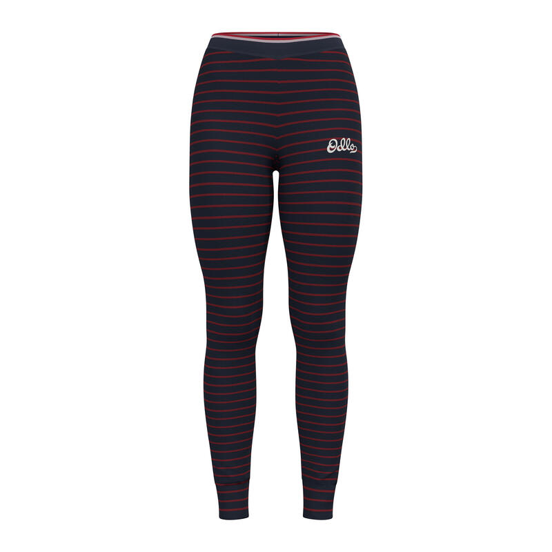Pantaloni termici damă ODLO Active Warm Originals Stripes Bl Bottom Long