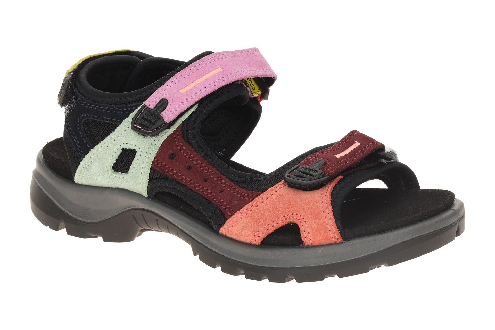 Ecco Offroad Damen Sandale schwarz bunt 069563 1/7