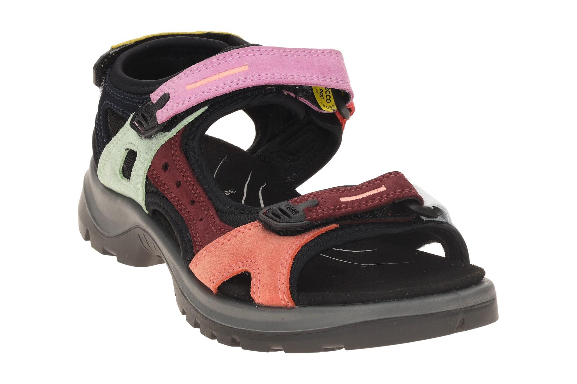 Ecco Offroad Damen Sandale schwarz bunt 069563 3/7