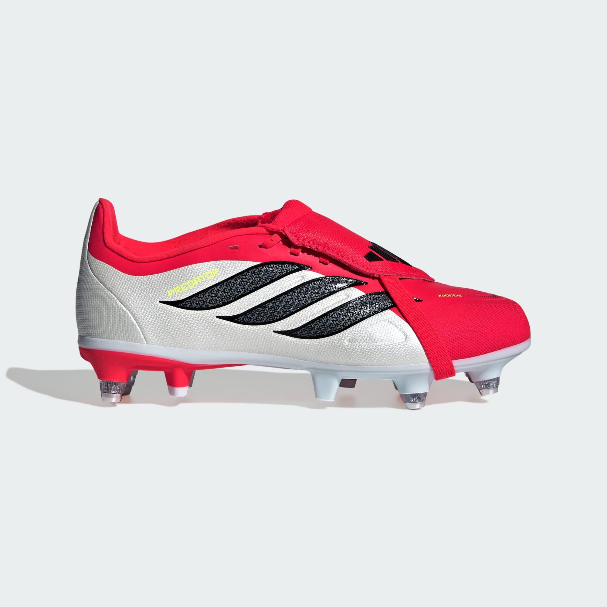 Adidas - Chaussure De Football Enfants Predator League Fold-over Tongue Terrain Gras - Chaussures De Football - Blanc|noir|rouge - Decathlon