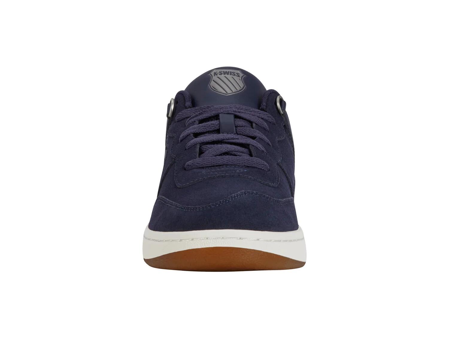 Zapatillas de cuero K-Swiss K-Varsity SDE, azul noche, para hombre 3/4