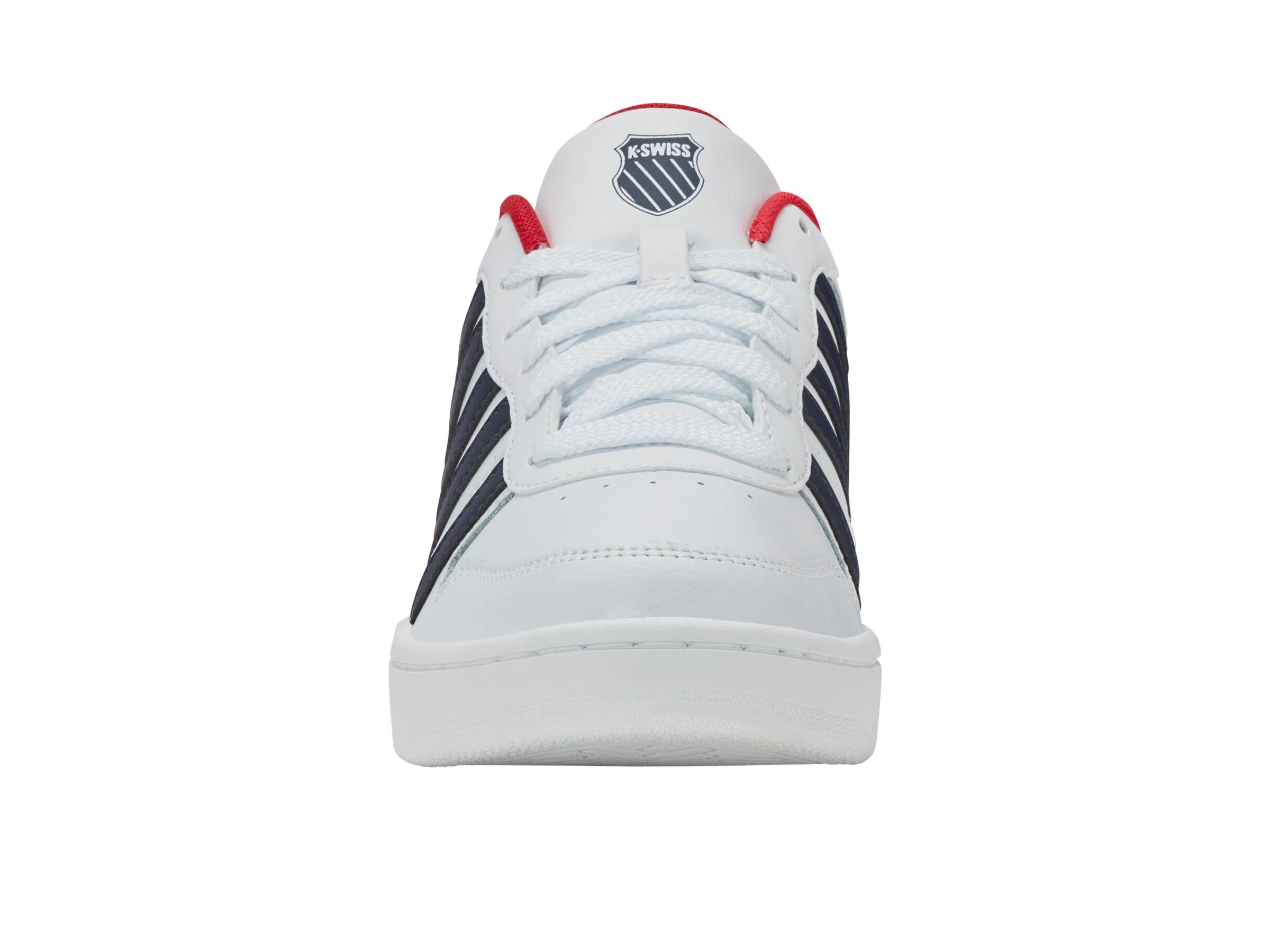 Zapatillas bajas K-SWISS blancas: calzado ligero de ocio con cordones 3/4