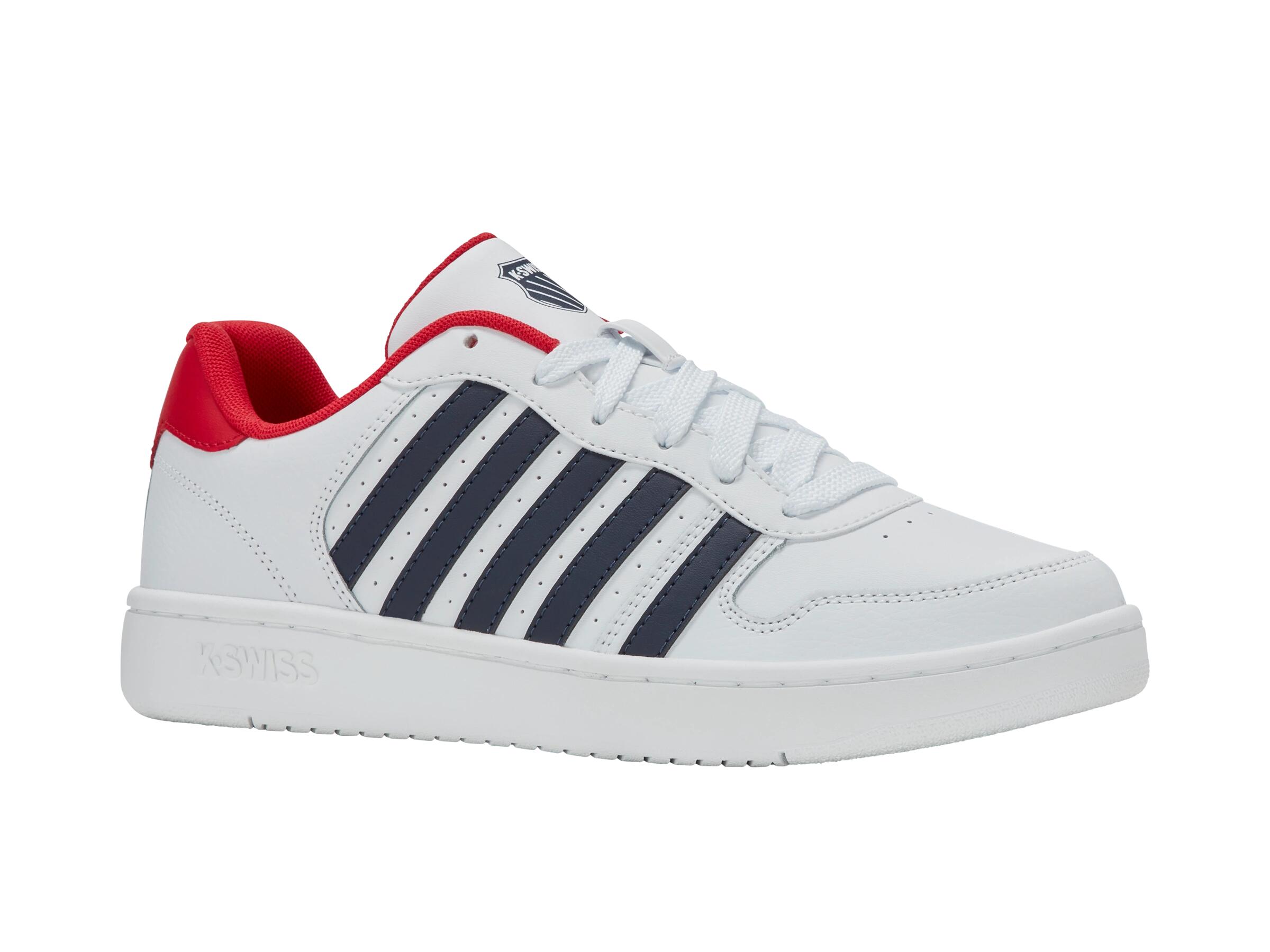 Zapatillas bajas K-SWISS blancas: calzado ligero de ocio con cordones 2/4