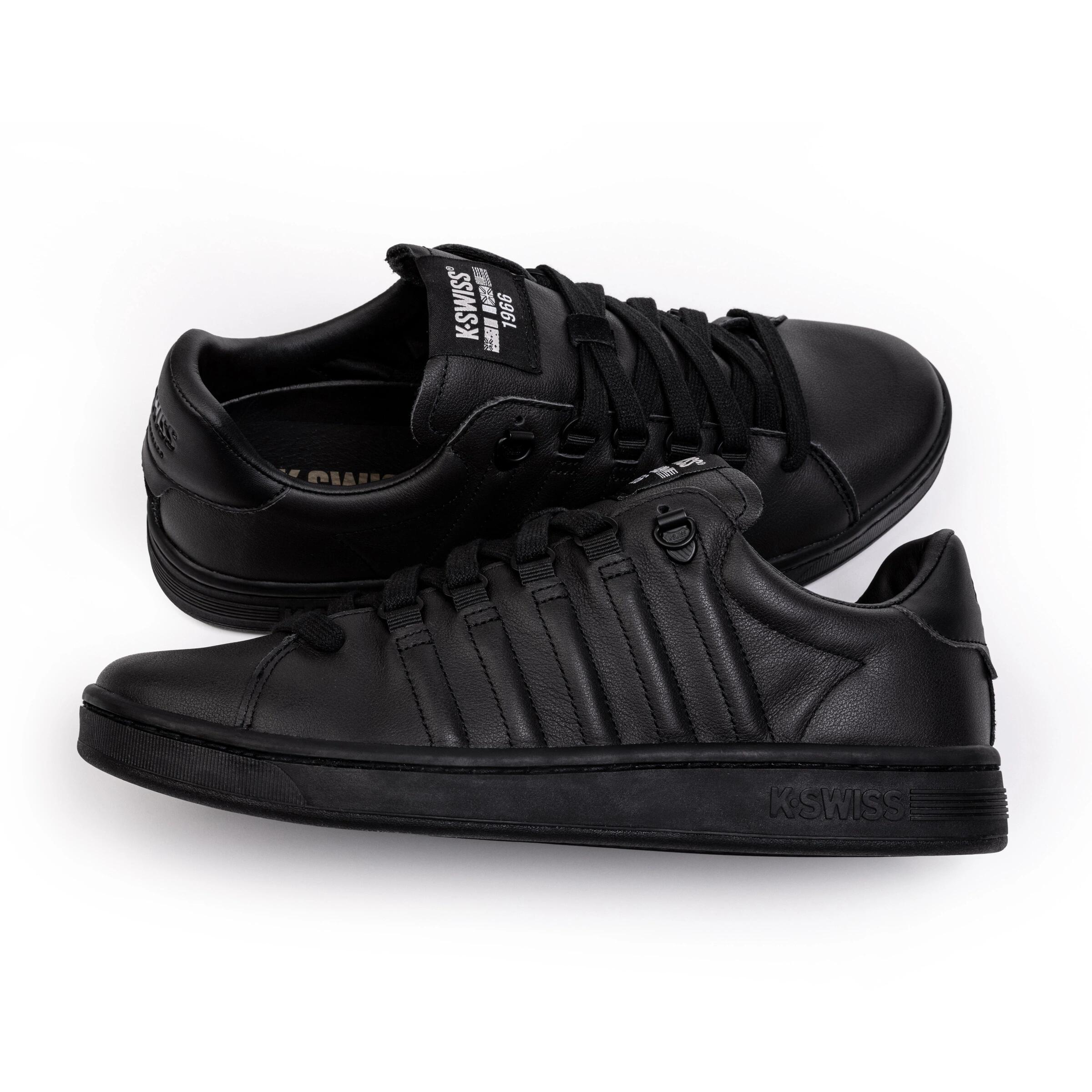 K-SWISS LOZAN II herensneaker van leer in zwart 3/4