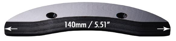 Accesorii Skate - Placă de protecție Seismic Skid Plate Egg Profile 140mm Negru