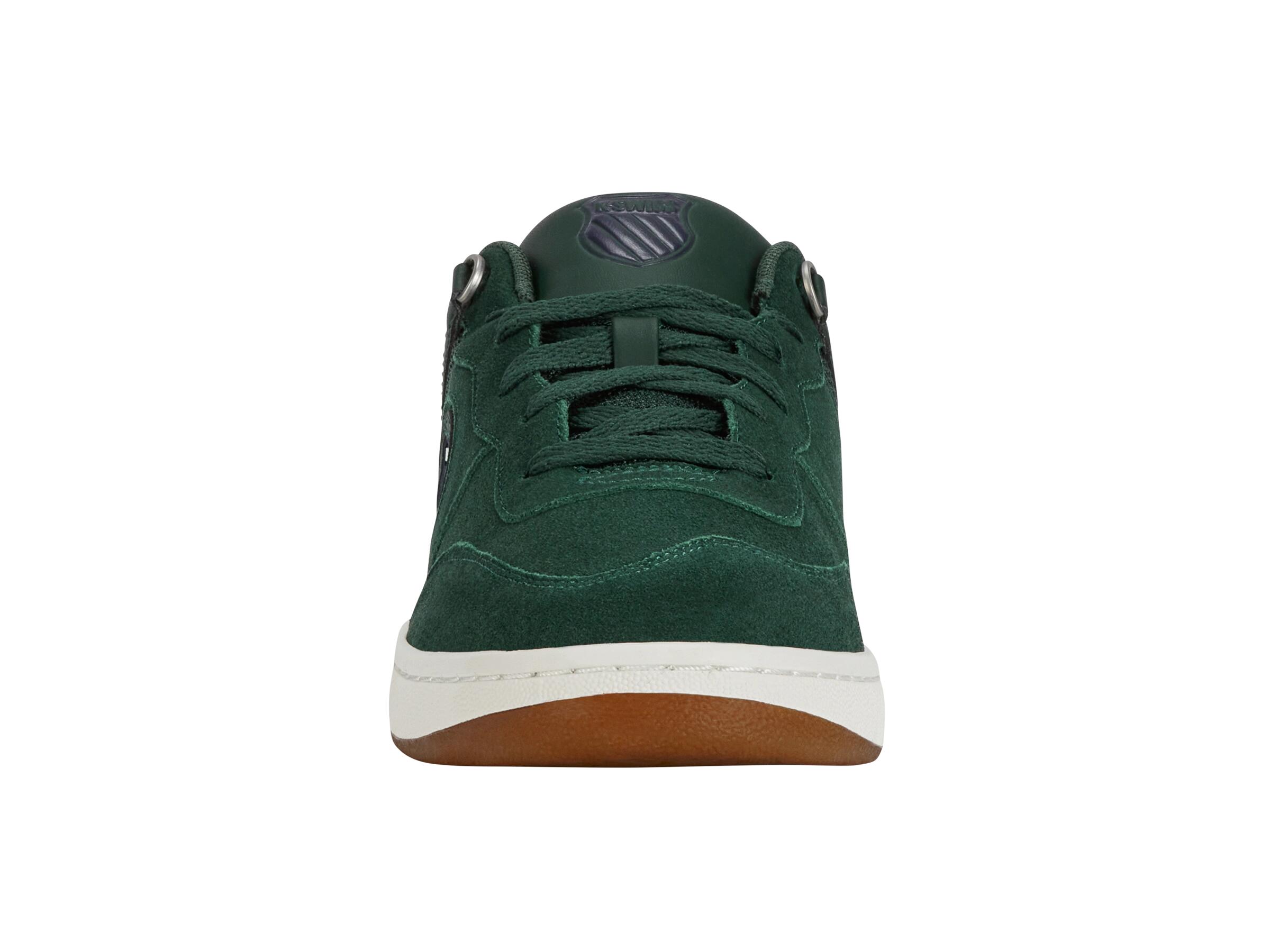 Zapatillas casuales K-SWISS K-Varsity SDE de hombre en piel de ante, verde 3/4