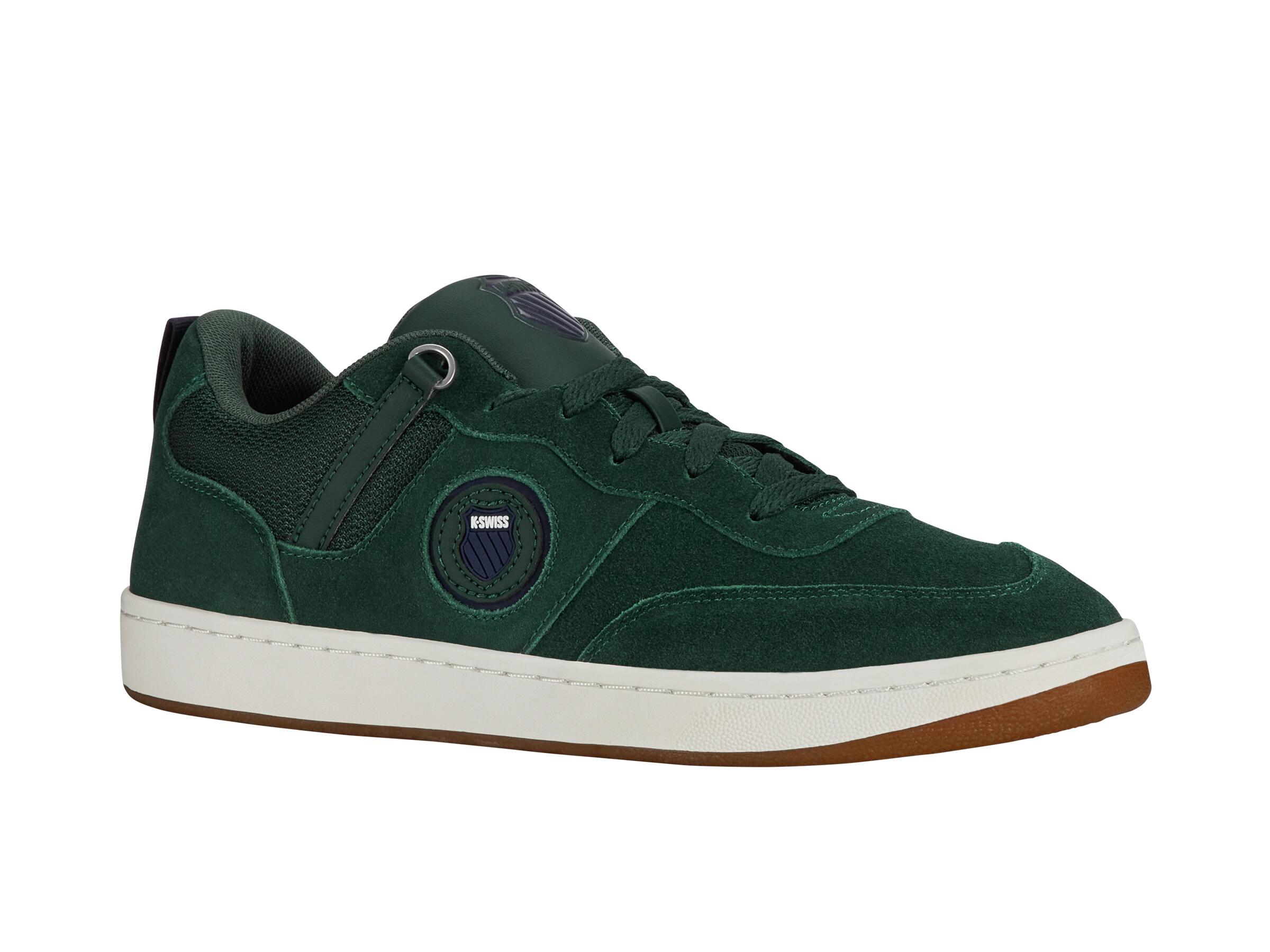 Zapatillas casuales K-SWISS K-Varsity SDE de hombre en piel de ante, verde 2/4