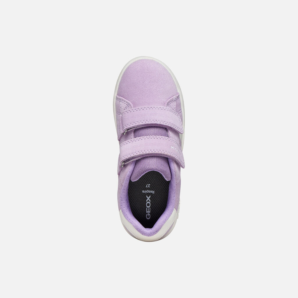Baskets Fille J ECLYPER GIRL Lilas/Blanc 7/7
