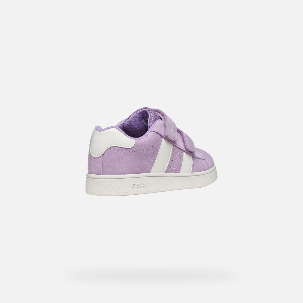 Baskets Fille J ECLYPER GIRL Lilas/Blanc 6/7