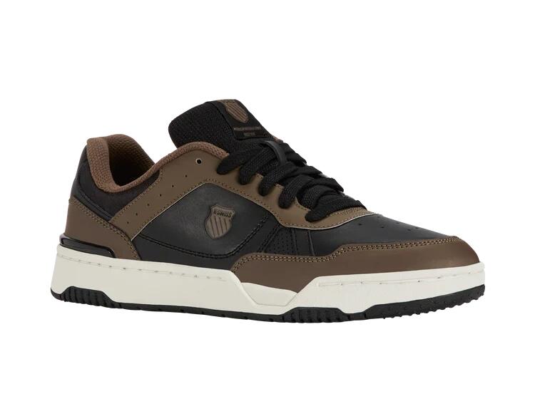 K-SWISS Match Pro LTH zapatillas de cuero para hombre en negro y marrón 3/4