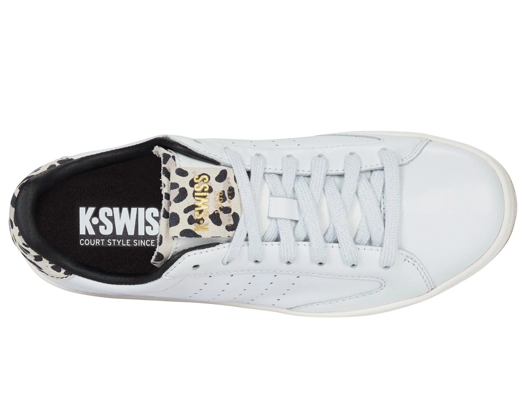 Zapatillas K-SWISS LOZAN KLUB LTH, blancas, corte bajo, con cordones 4/4