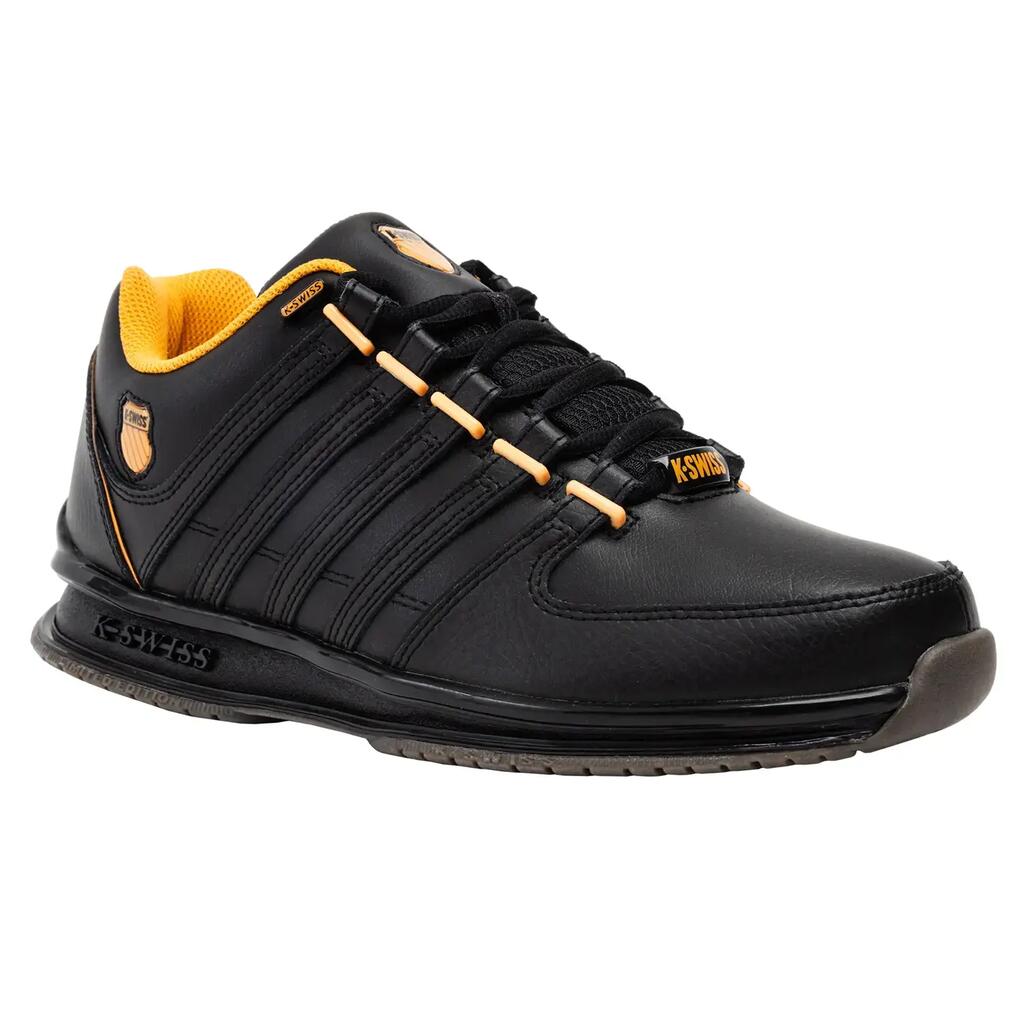 K-SWISS men’s low-top casual shoe, black and yellow