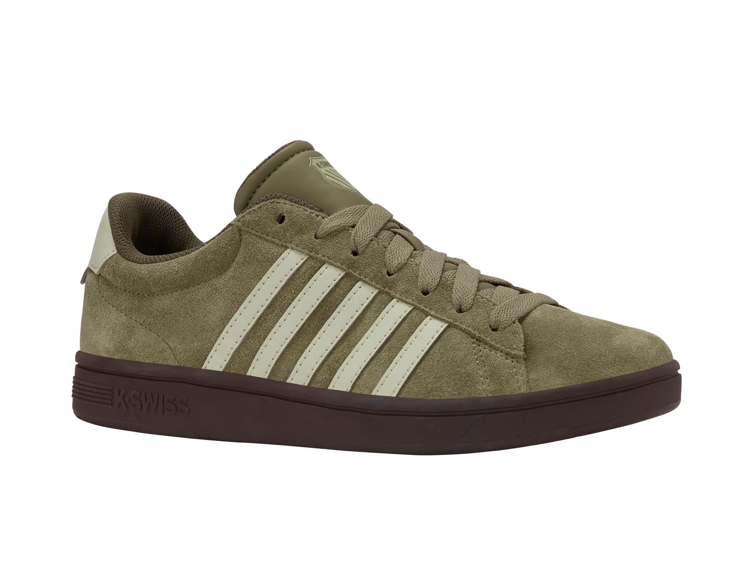 K-SWISS Court TieBRK II SDE heren low-top sportschoen, groen, khaki bruin 2/4
