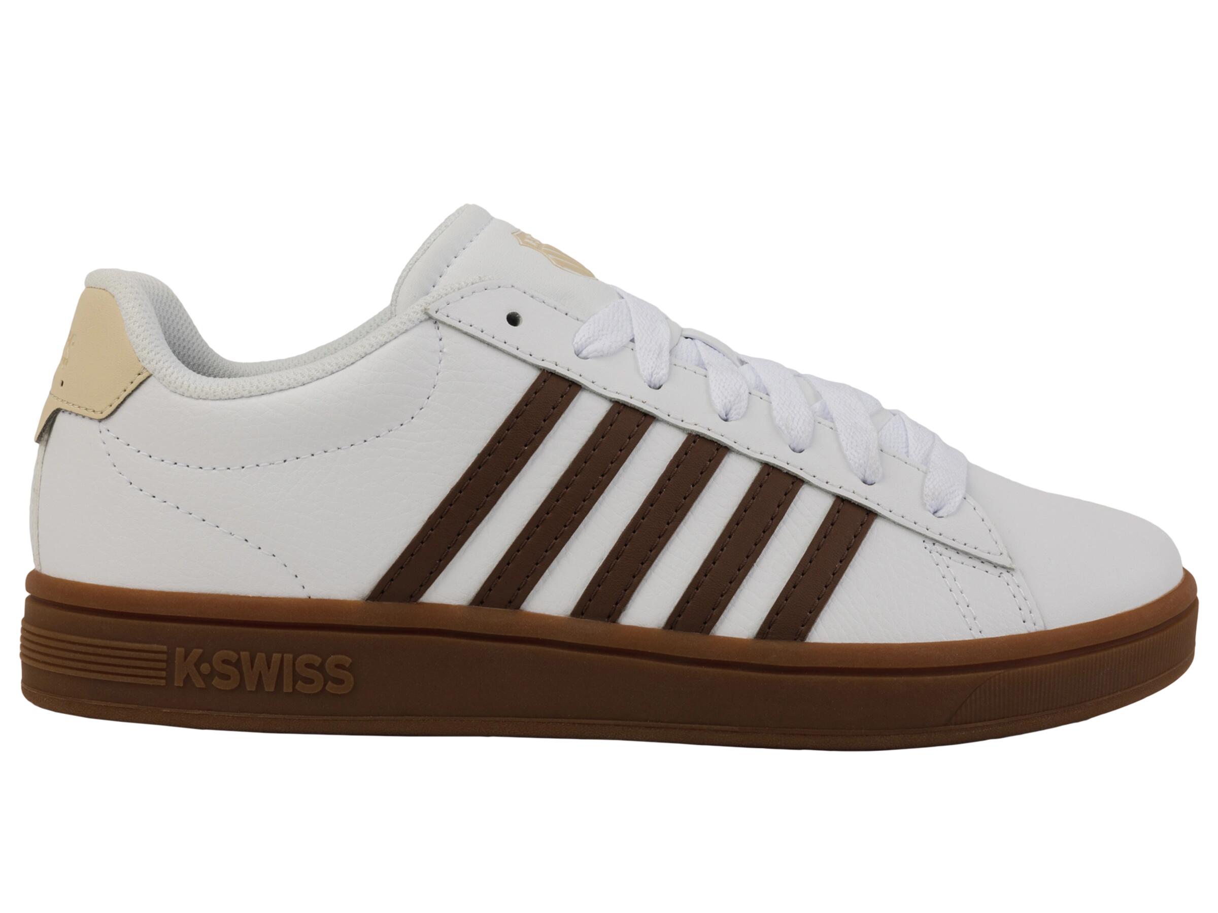 Zapatillas K-SWISS Court Tiebreak II para hombre, blancas, corte bajo 1/4