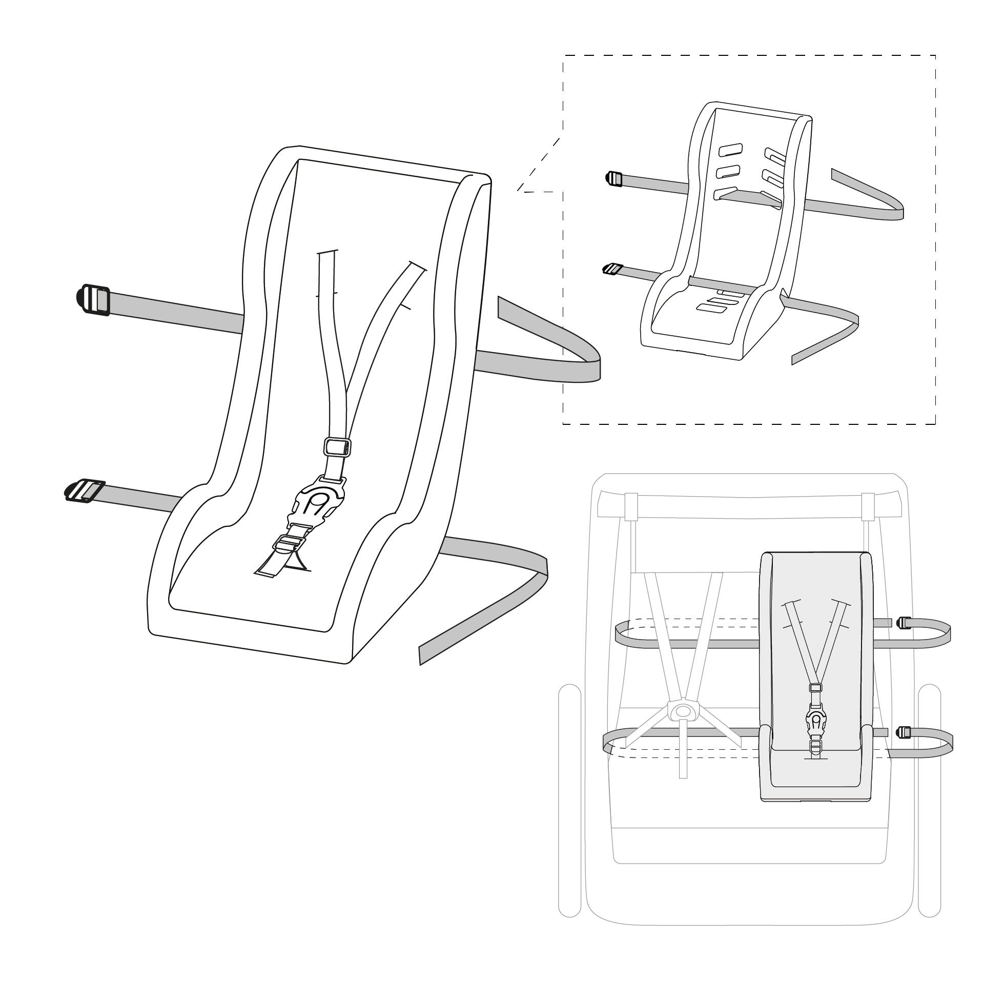 Sangles de fixation Polisport Mini Pelican, blanches 3/3