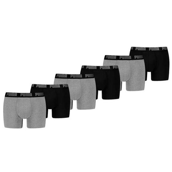 Boxershorts Everyday Basic 6-pack Grey Melange / Black
