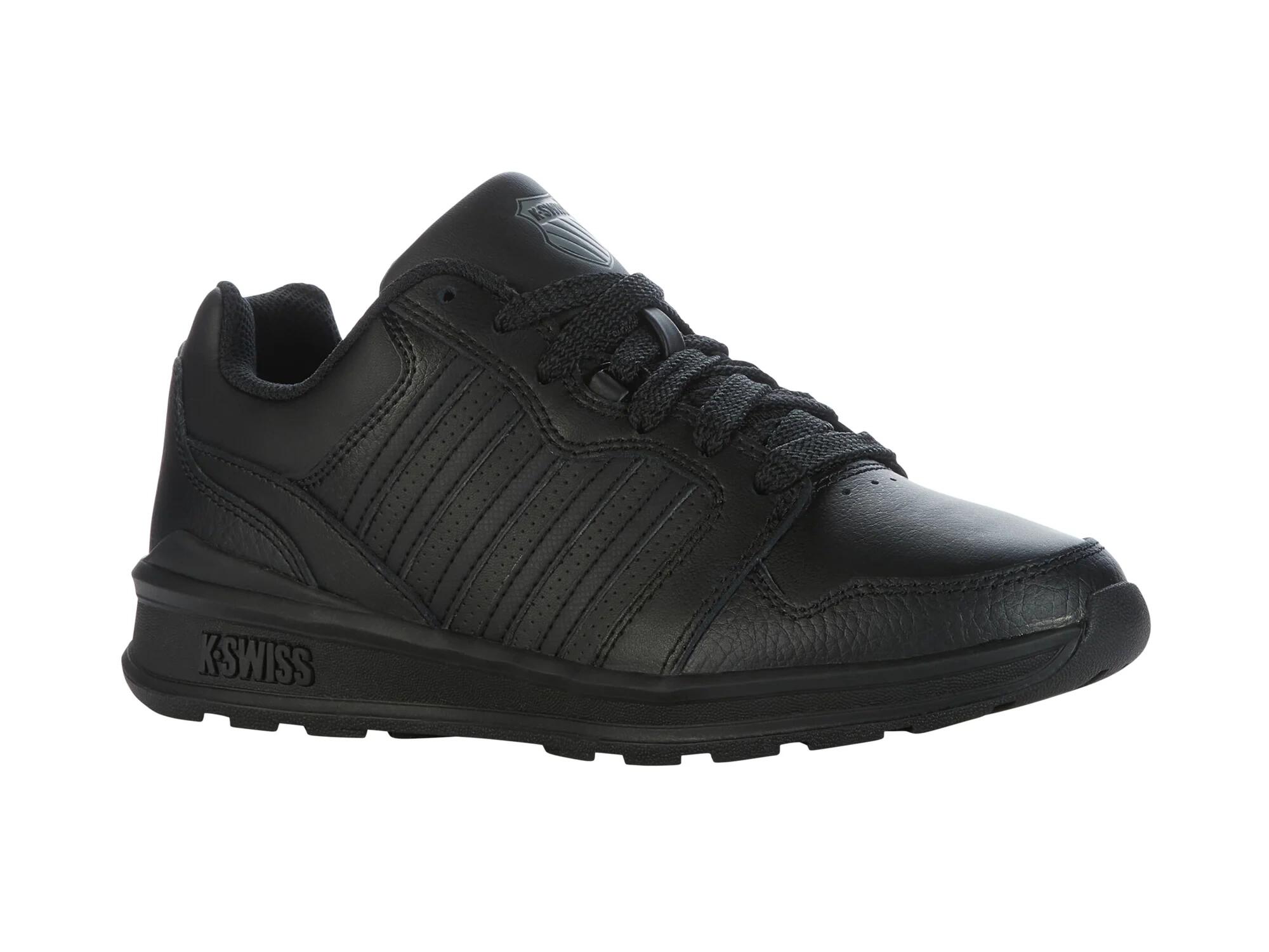 K-Swiss Rival Trainer low - zapatillas ligeras y negras con cordones 3/4
