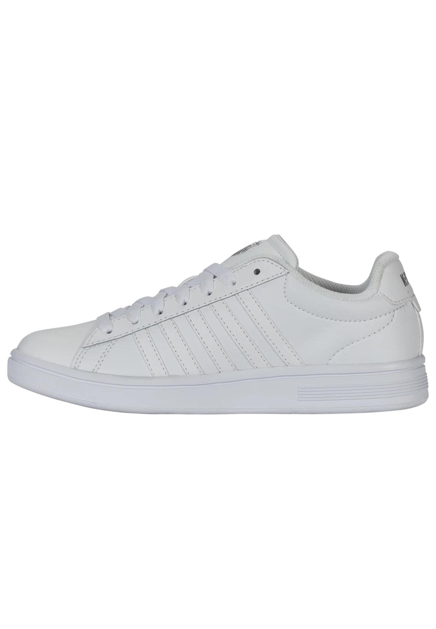 Buty - Sneakersy - męskie - K-Swiss - COURT TIEBREAK II - skóra - biały