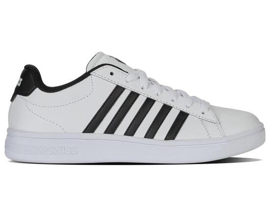 K-SWISS COURT TIEBREAK II WHITE BLACK WHITE-M Sneakers Uomo Black (04413-191-M)