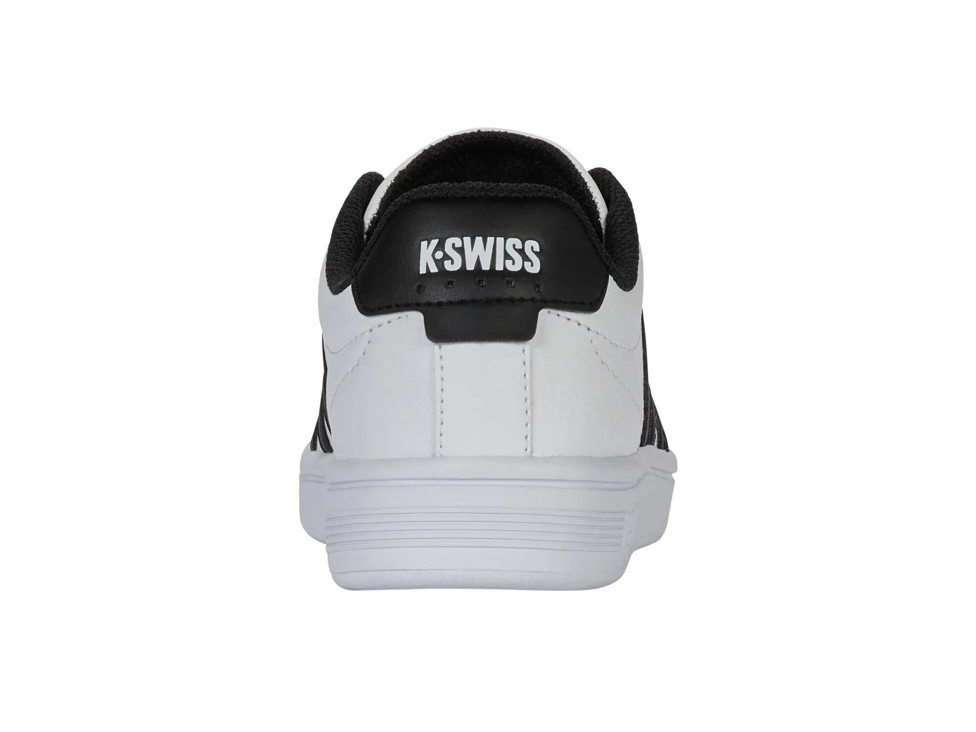 Chaussure de sport K-SWISS Court Tiebreak II pour homme en blanc et noir 3/4