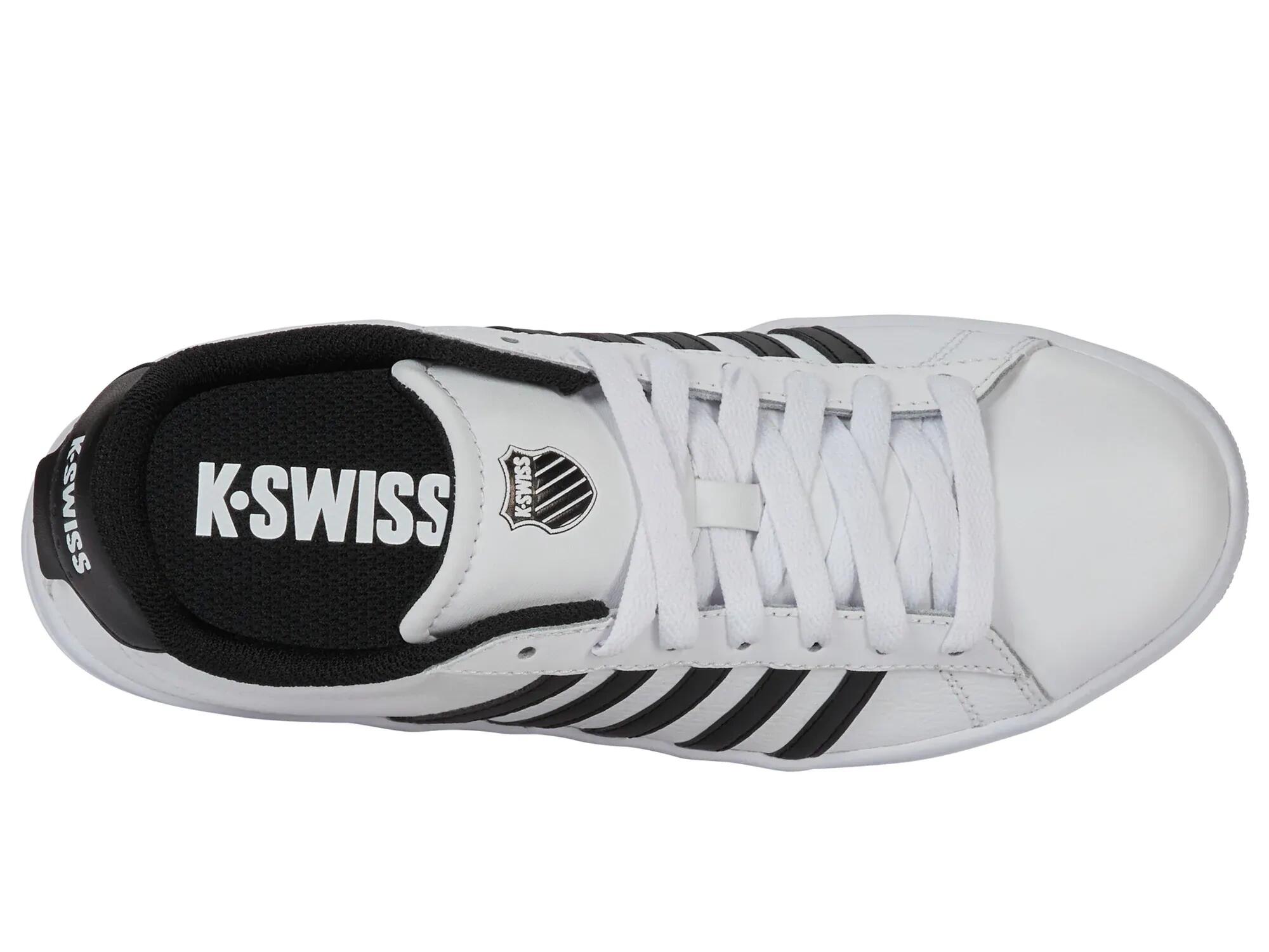 Chaussure de sport K-SWISS Court Tiebreak II pour homme en blanc et noir 4/4