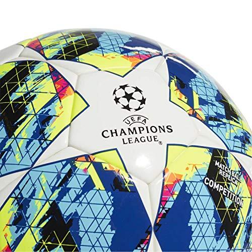 Pallone da gara Adidas UCL Finale 2019 taglia 5 Bianco/Ciano/Giallo solare 3/5