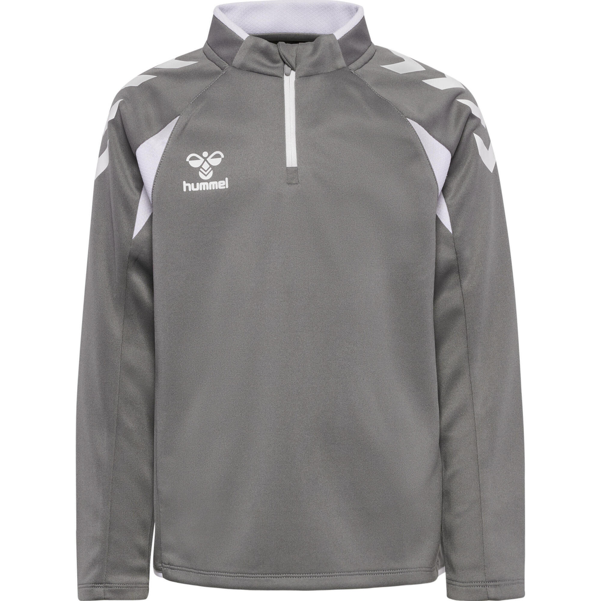 Hummel - Demie-fermeture Éclair Zip Sweat-shirt Hmlcore Enfant Hummel - Pull - Blanc|gris - Decathlon