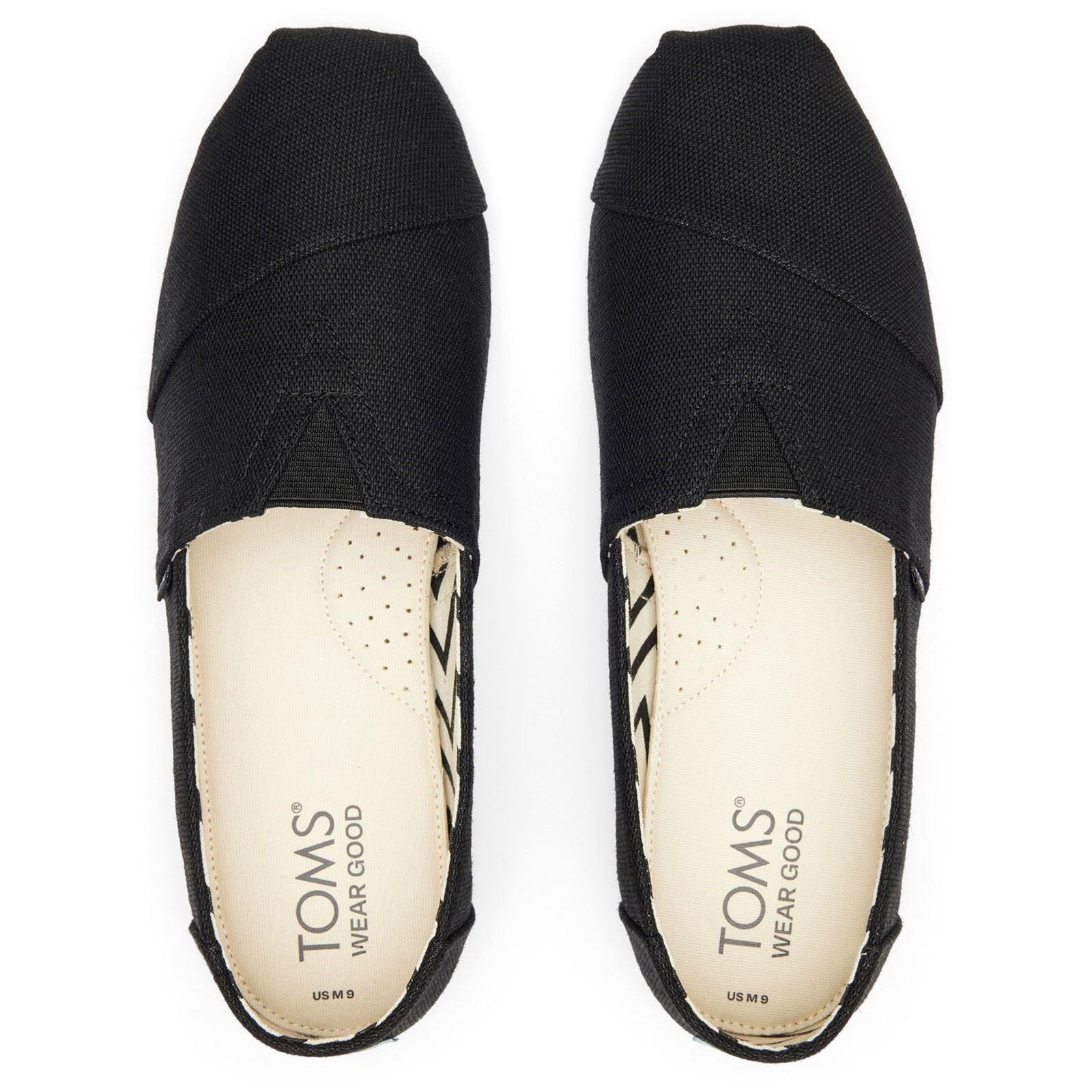 TOMS Alpargata Classic Cotton Men's Black Espadrilles 5/6