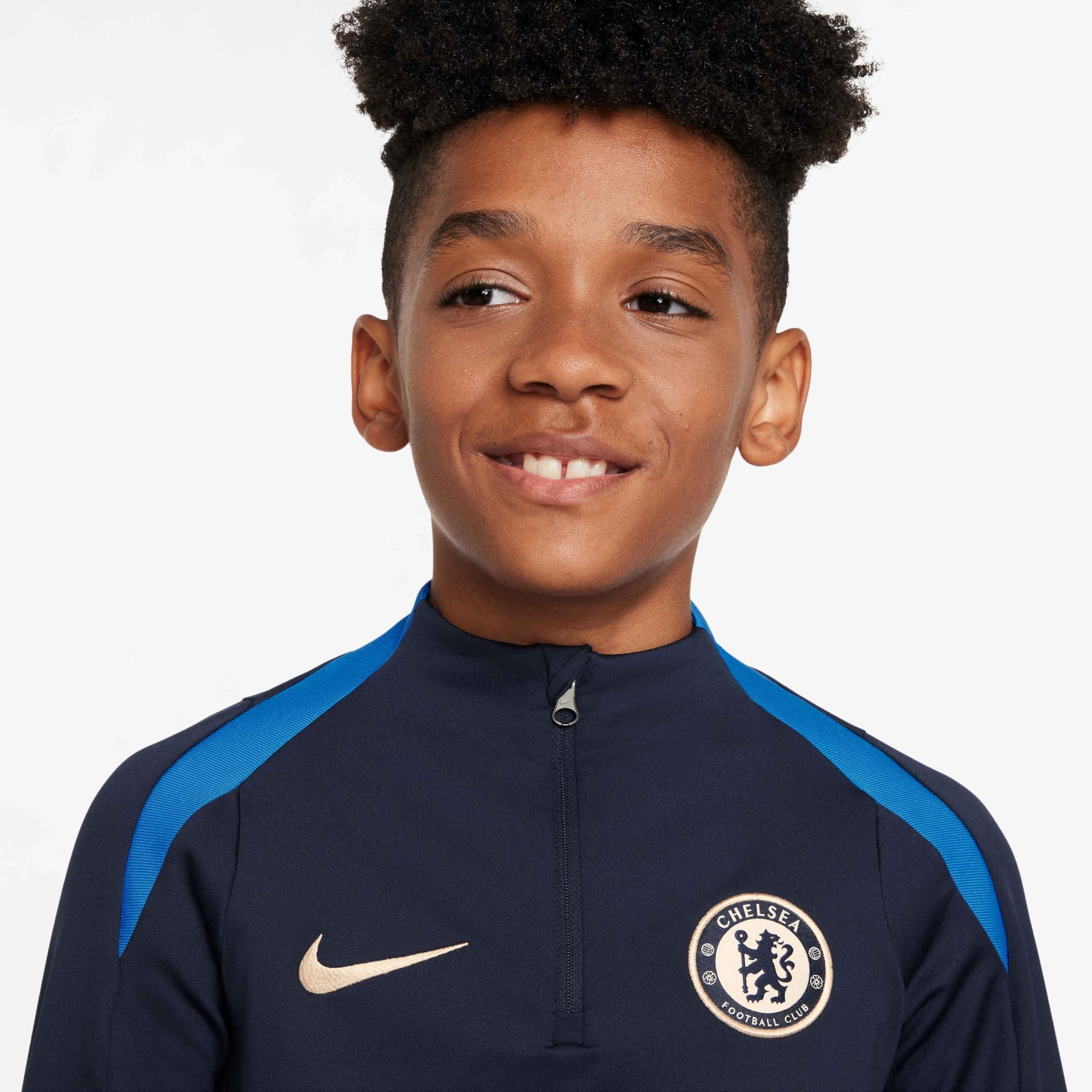 Nike Chelsea FC Dri-FIT Strike Sweat 1/2 Zip garçon M Obsidian/Guava Ice 2/4