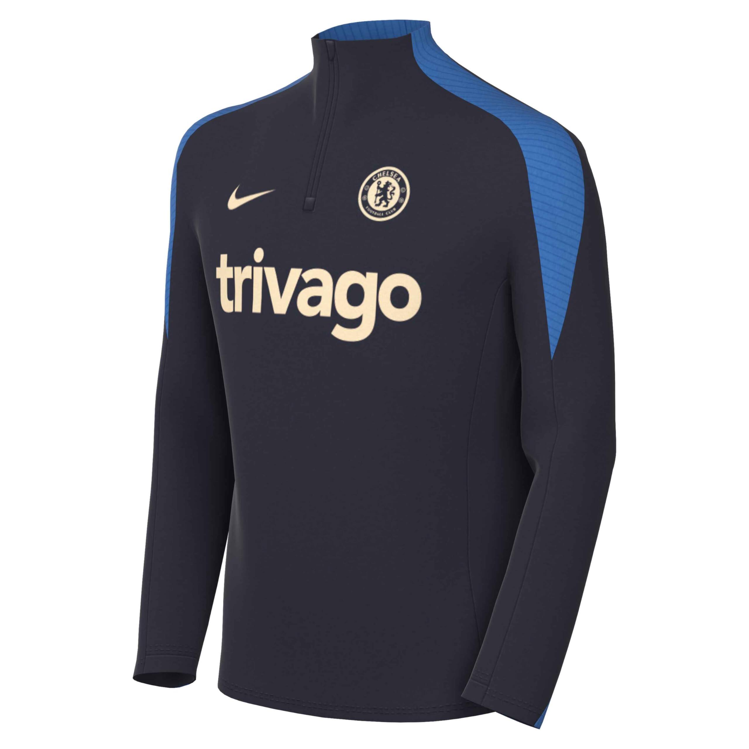 Nike Chelsea FC Dri-FIT Strike Sweat 1/2 Zip garçon M Obsidian/Guava Ice 1/4