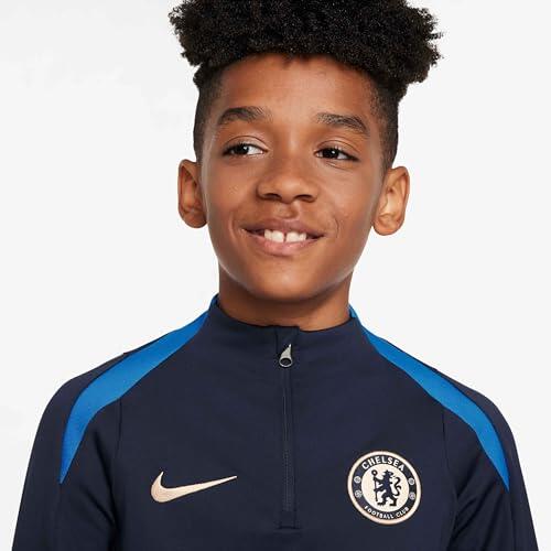 Nike Chelsea FC Dri-FIT Strike Sweat 1/2 Zip garçon M Obsidian/Guava Ice 4/4