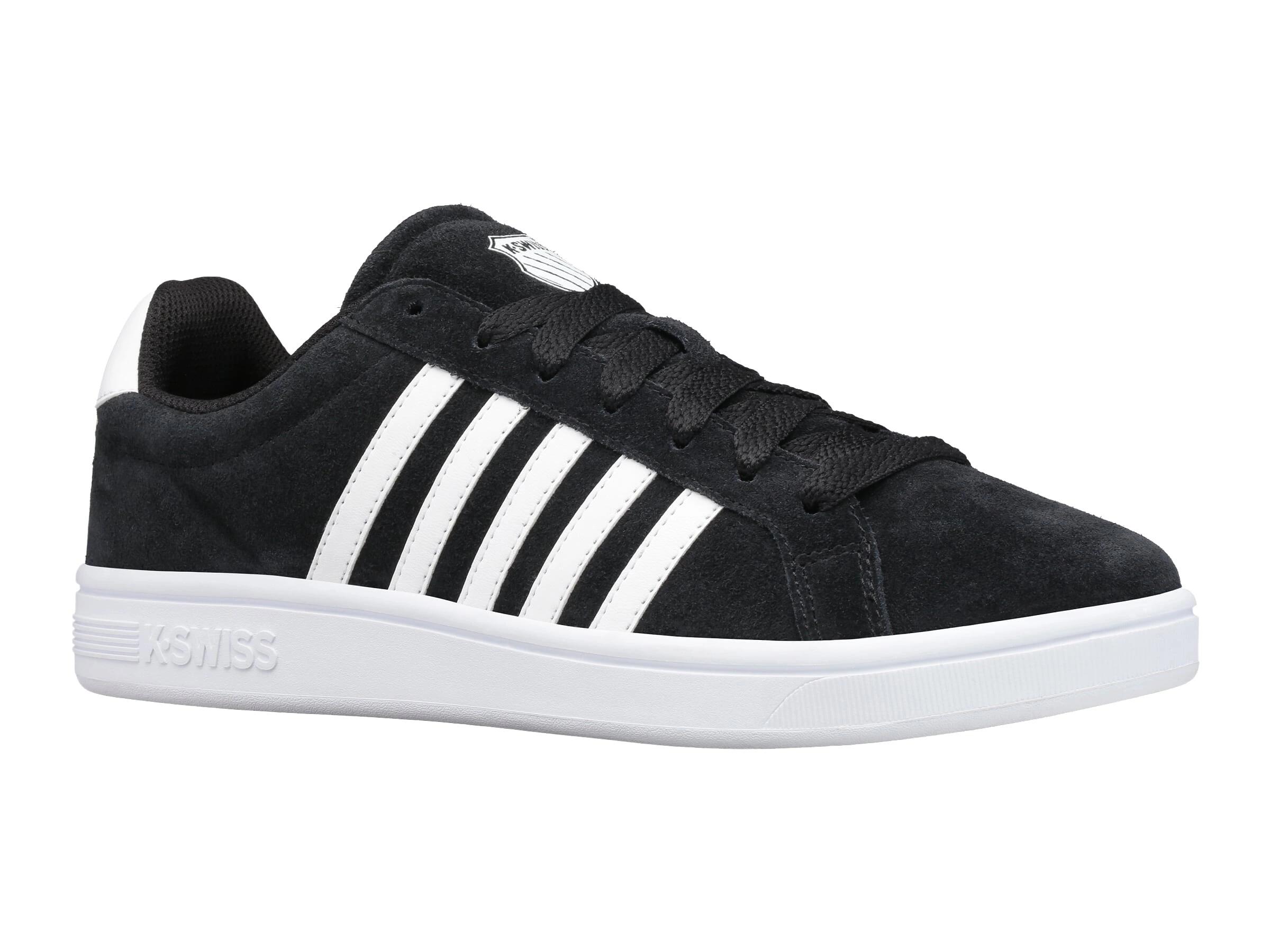 Zapatillas K-SWISS Court Tiebreak SDE para mujer en serraje negro 3/4