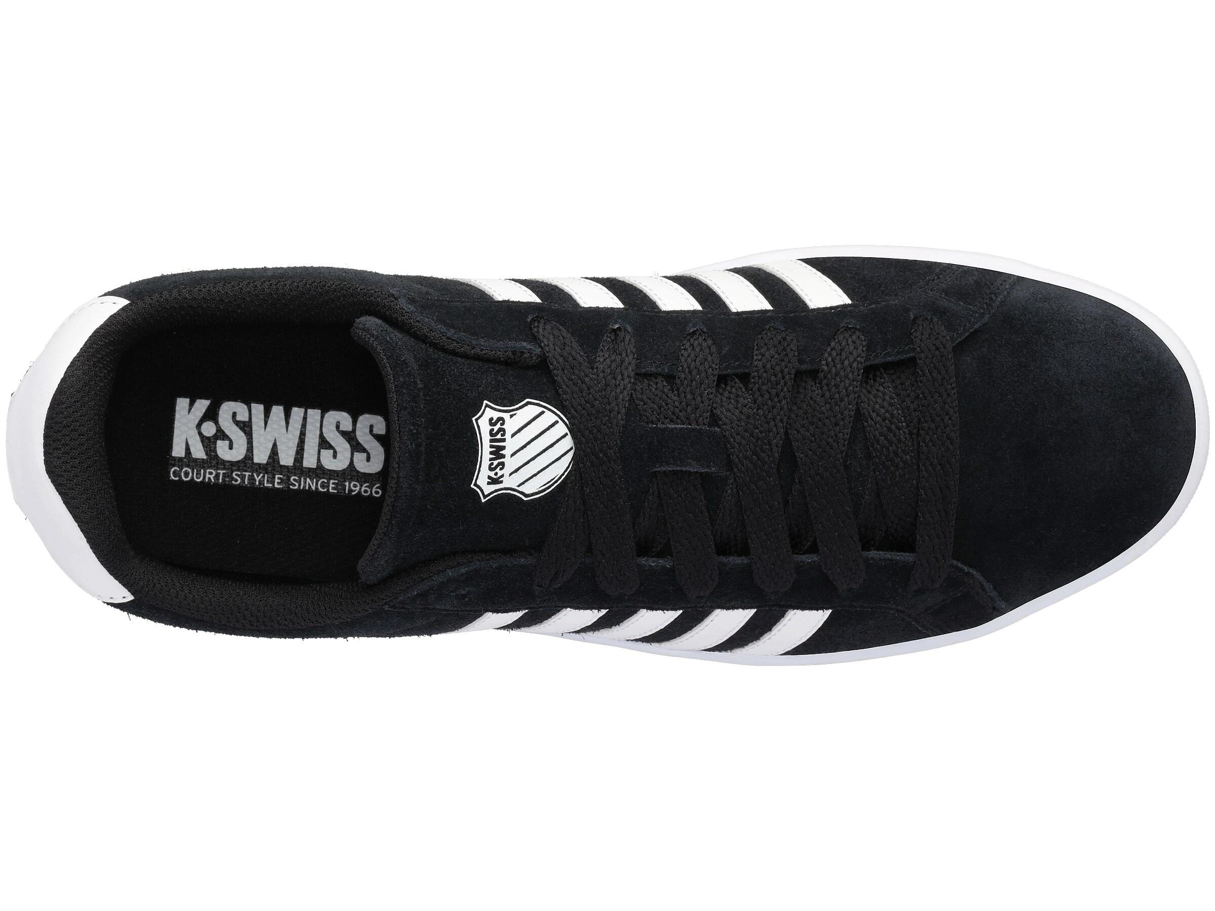 Zapatillas K-SWISS Court Tiebreak SDE para mujer en serraje negro 2/4