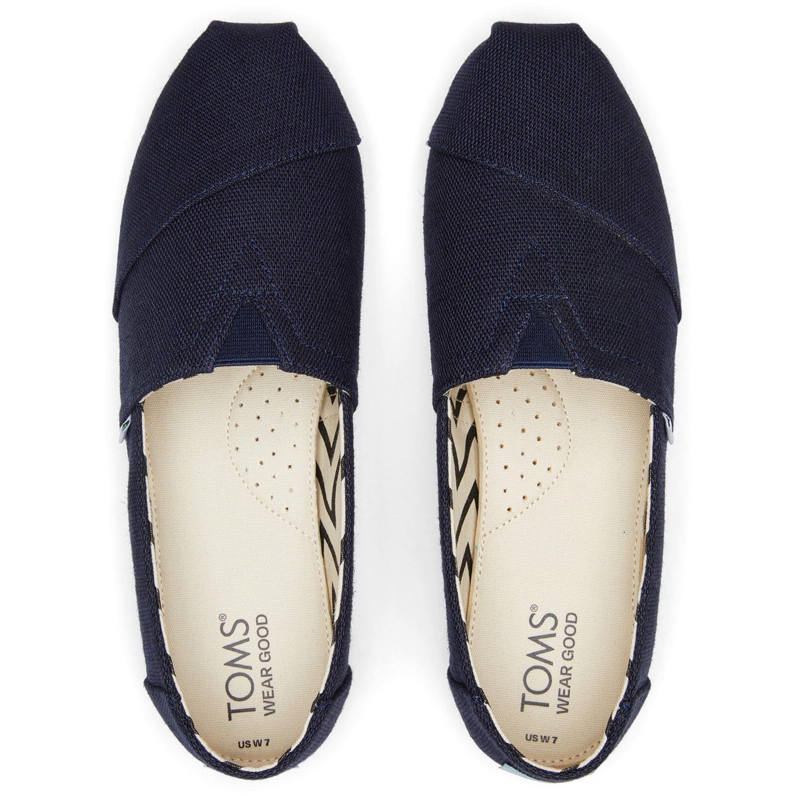TOMS Alpargata Classic Cotton Women's Navy Espadrilles 5/6