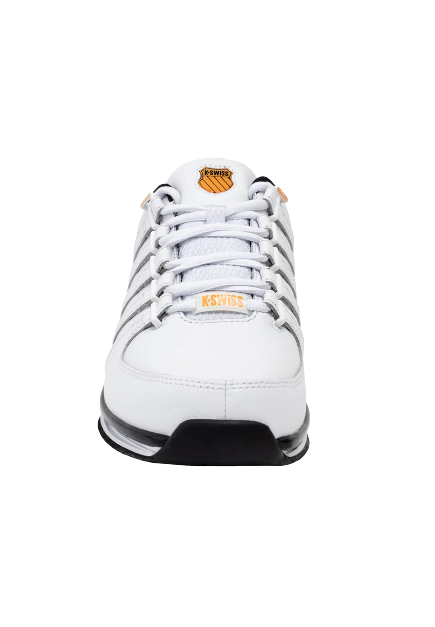 Zapatillas K-SWISS Rinzler Court Style hombre, blancas con acento naranja 3/5