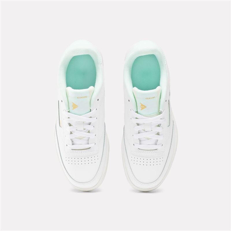 Reebok Club C junior blanc / bleu turquoise baskets basses en cuir 3/5