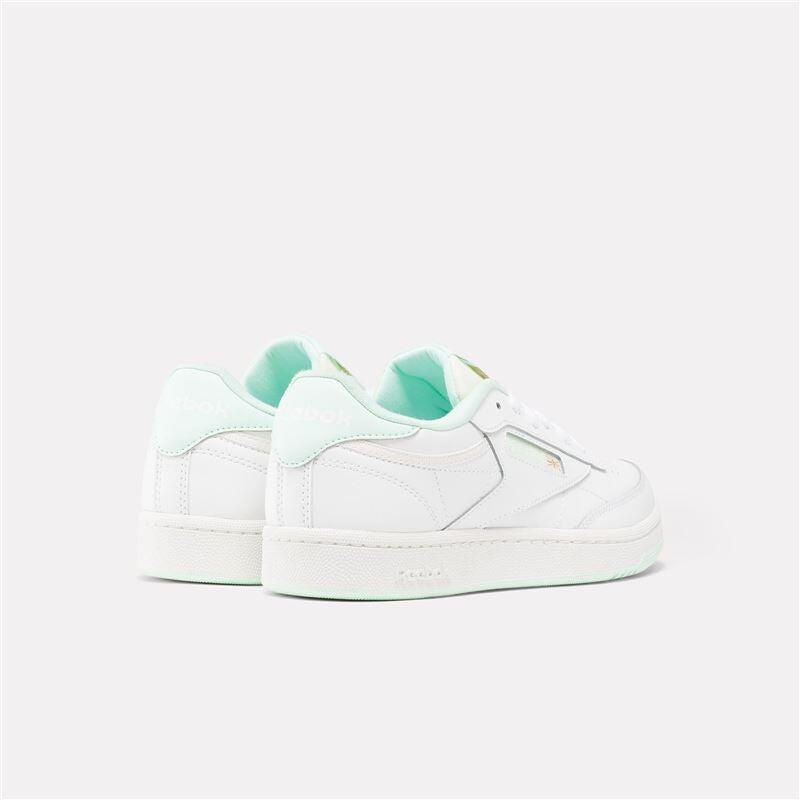 Reebok Club C junior blanc / bleu turquoise baskets basses en cuir 5/5