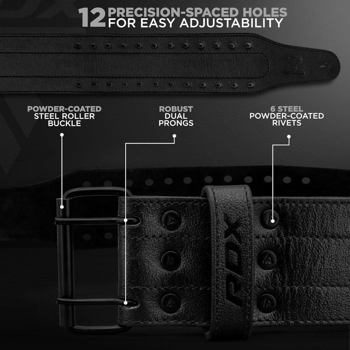 Ceinture de musculation RDX RD13 13 mm – Noir – M 5/6