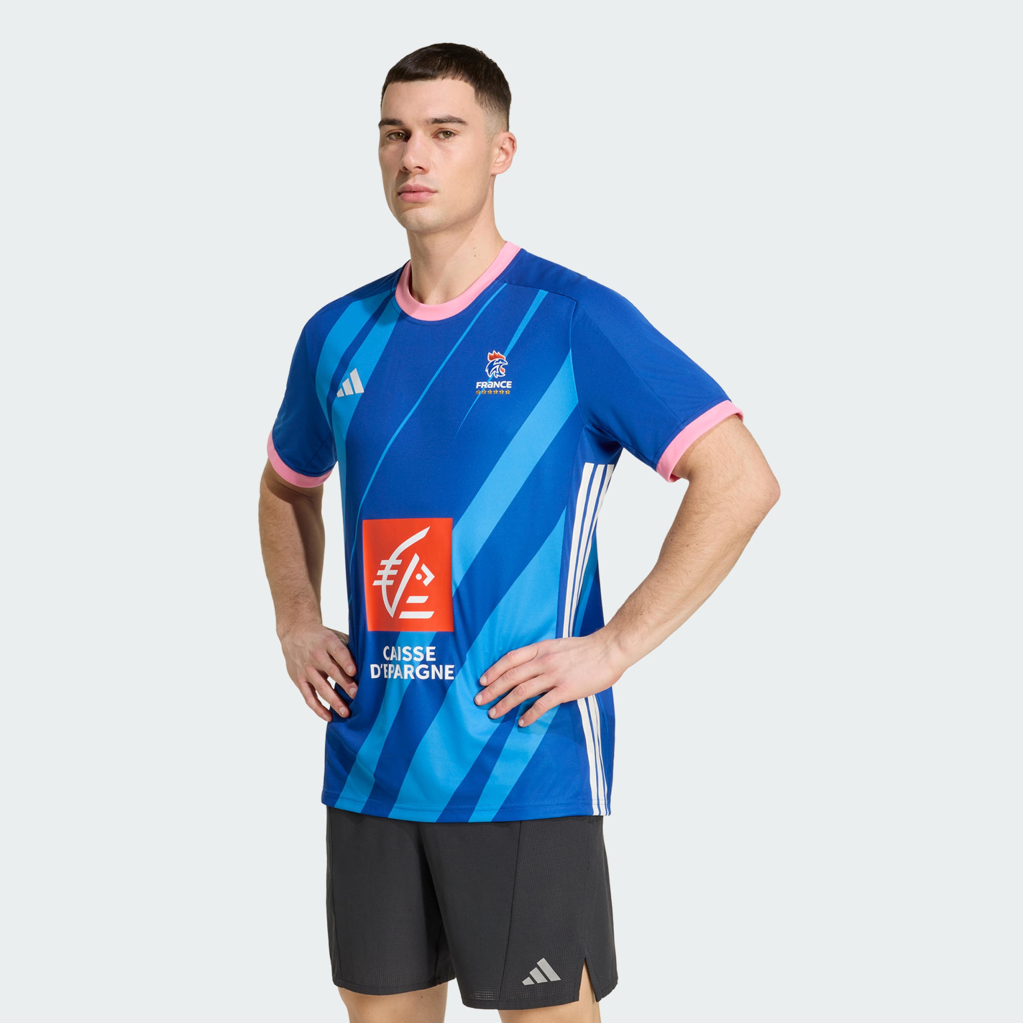 Adidas - Maillot De Match Ffhb Hommes - Maillot Manches Courtes - Bleu - Decathlon