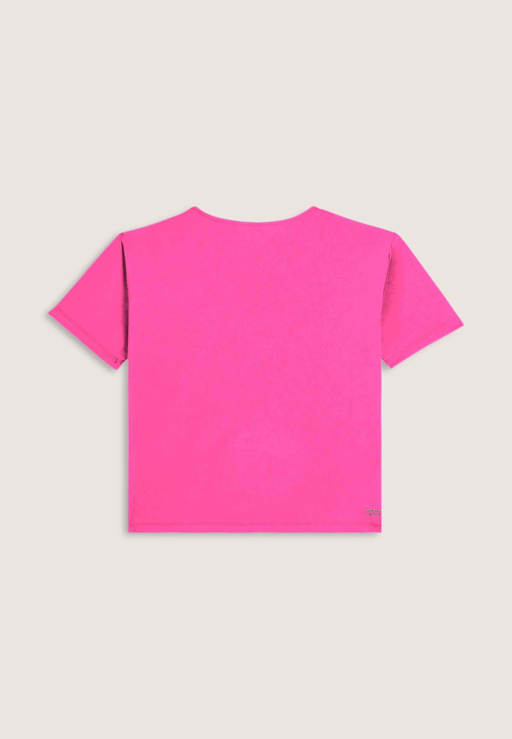 Camiseta recortada con mangas anchas y estampado Mood Up 2/3