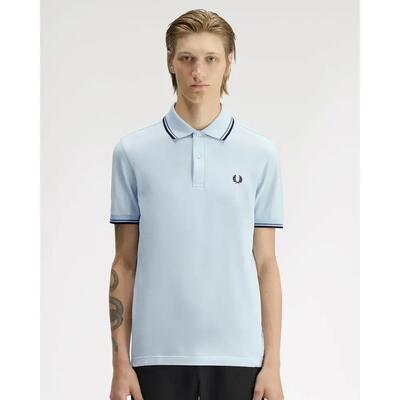 Korte mouw poloshirt fred perry model fred perry twin tipped acebl/n voor mannen