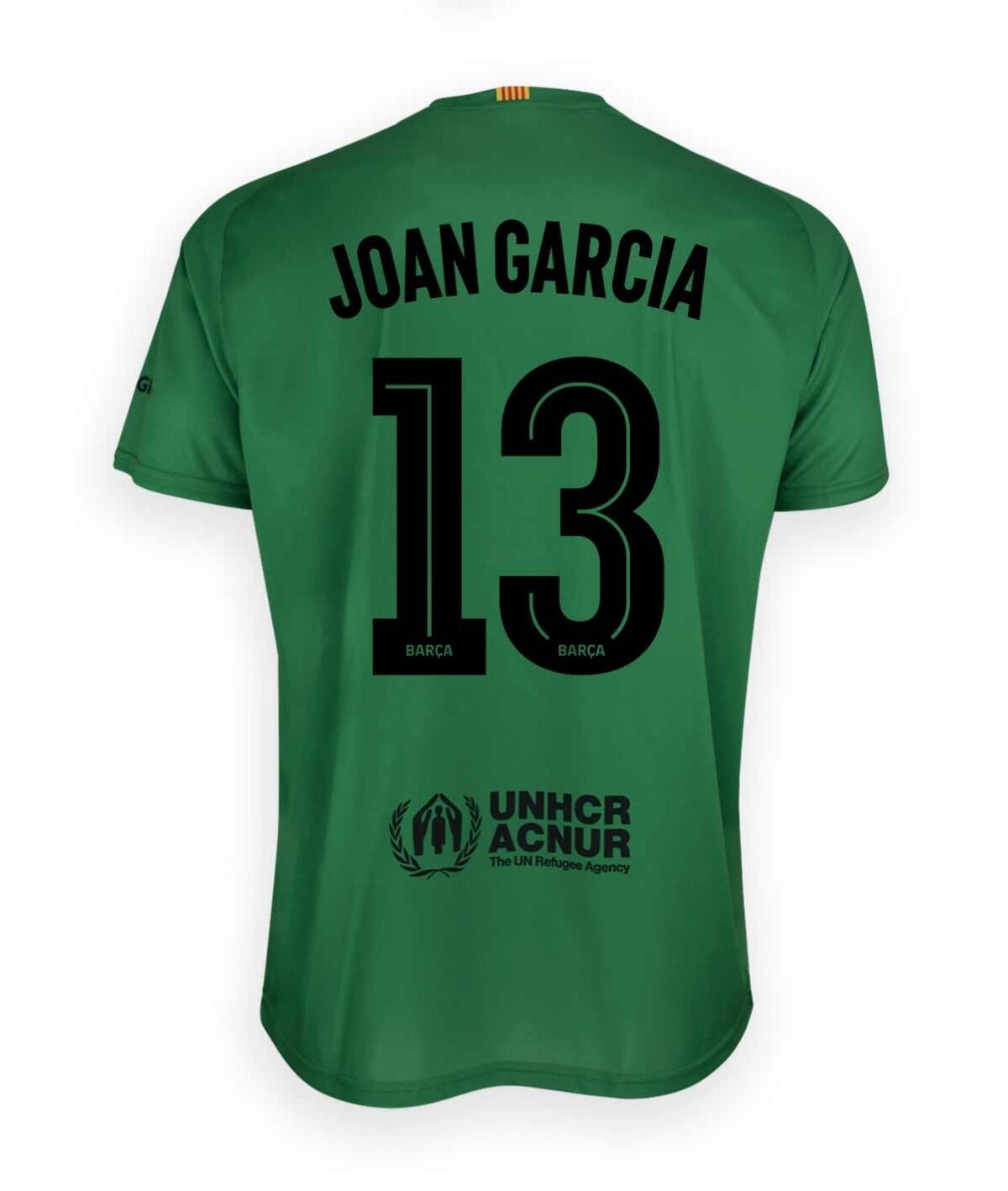 Camisola Joan Garcia Goleiro Futebol FC Barcelona Réplica Oficial 25/26 Criança 3/7