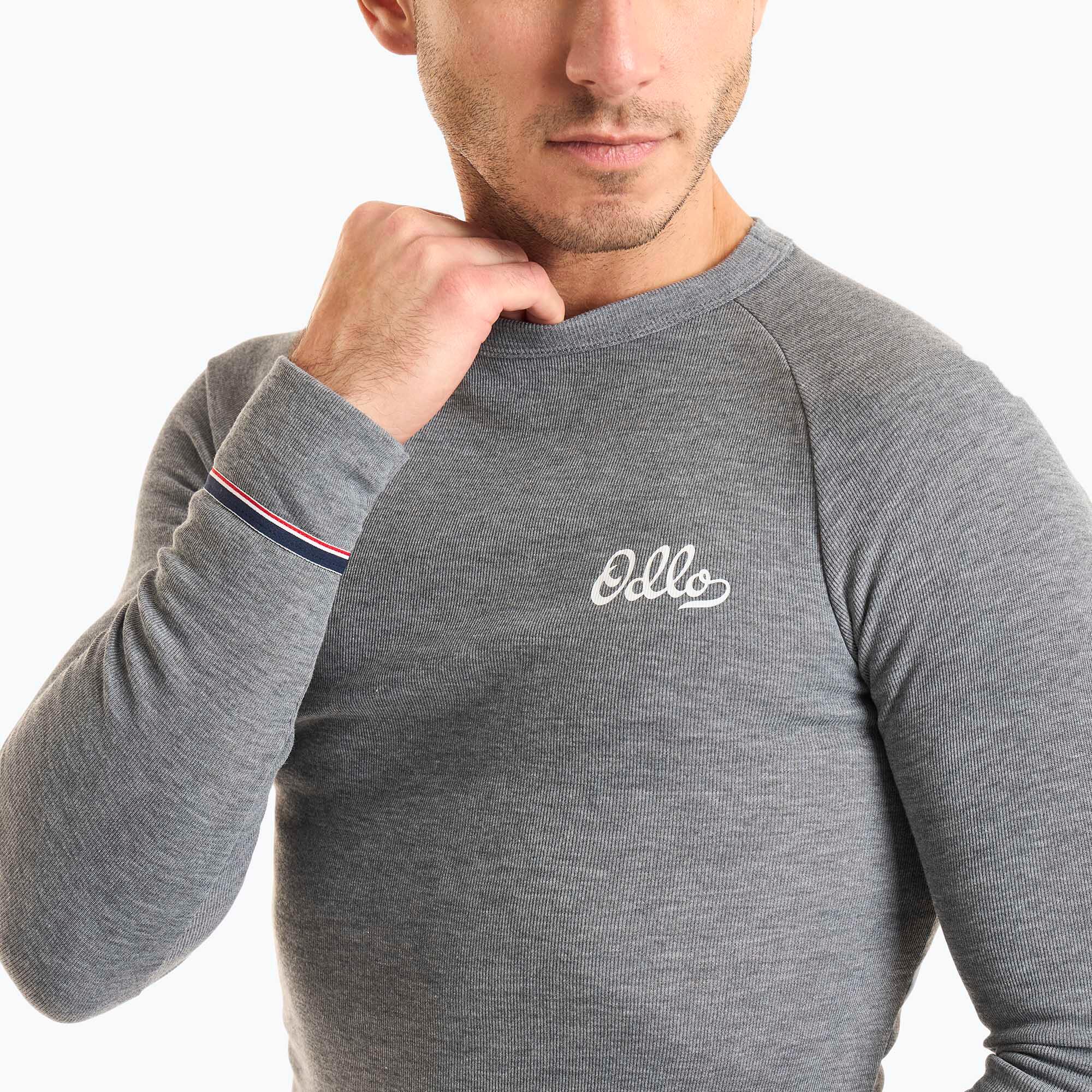 Maillot Manches Longues Odlo Active Warm Original Eco Gris Homme 3/7