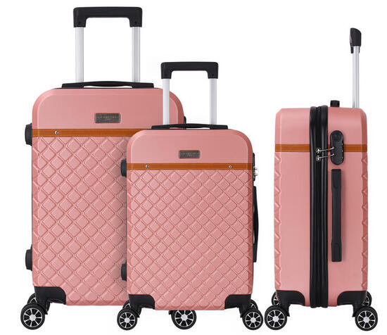 Ensemble De 3 Valises SML Odeon Rose
