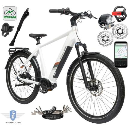 Rower Elektryczny Męski Miejski 27,5" SHIMANO Nexus 2025 LCD 250W Aplikacja