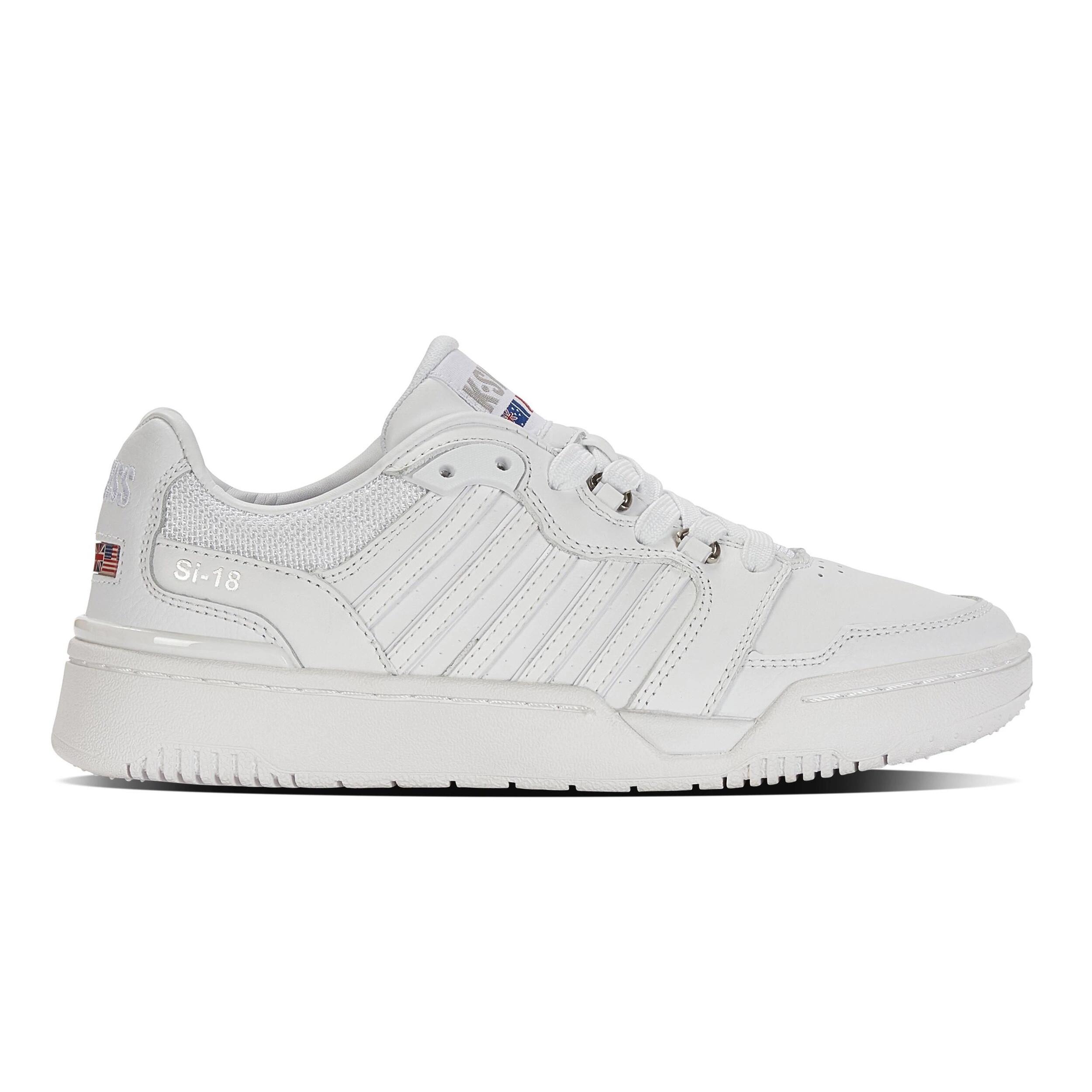 K-SWISS SI-18 RIVAL Baskets cuir femme, blanc, confortables et stables 1/4