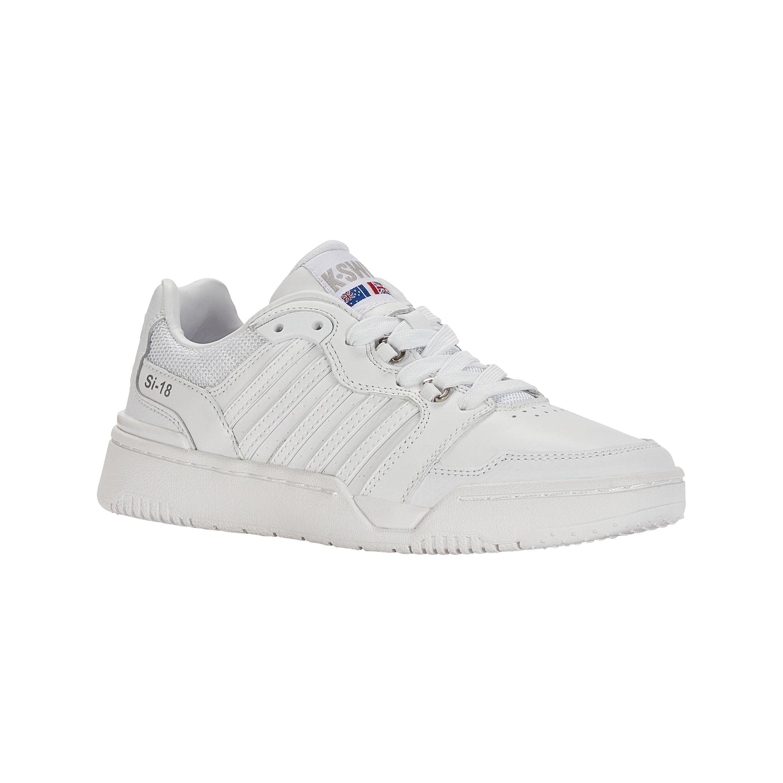 K-SWISS SI-18 RIVAL Baskets cuir femme, blanc, confortables et stables 2/4