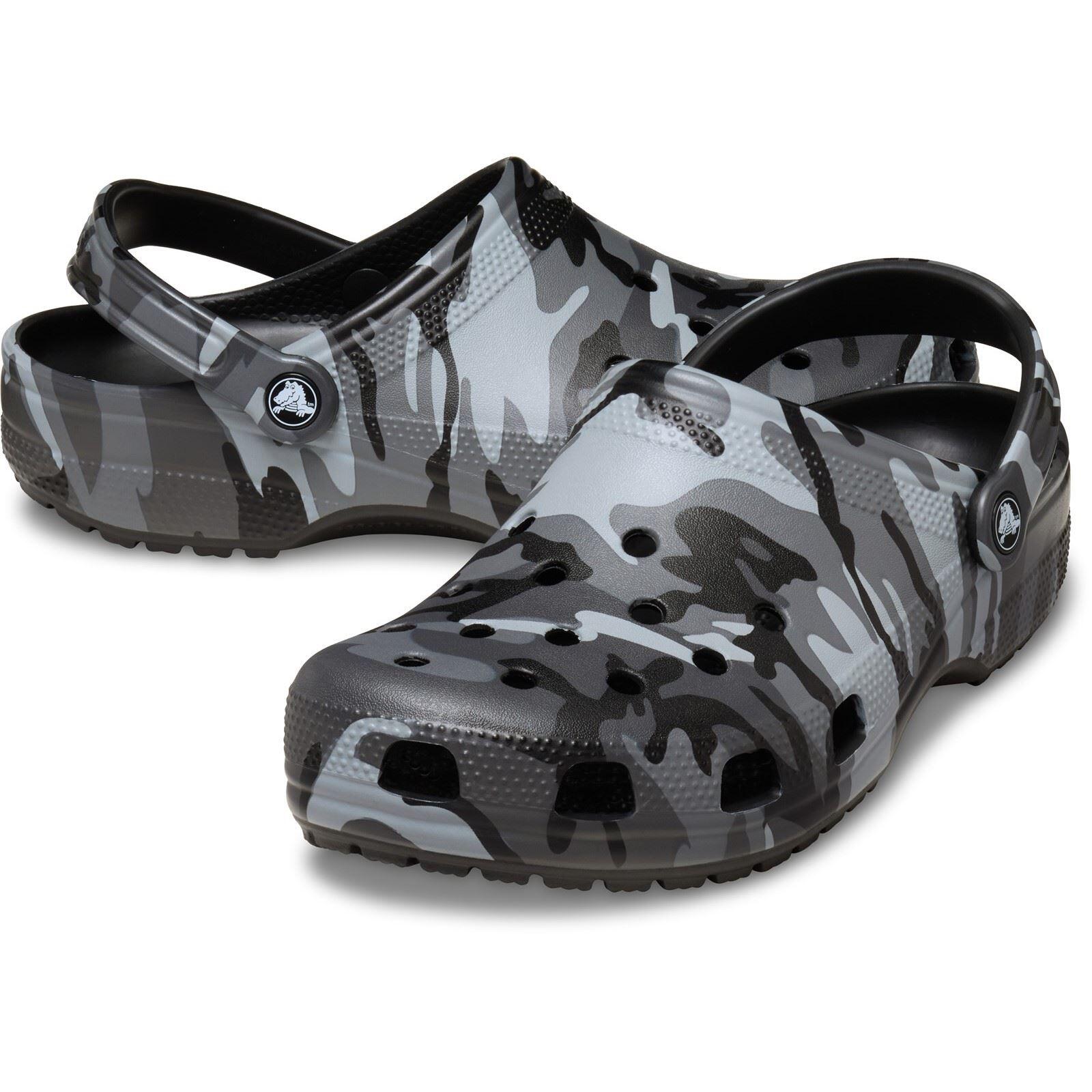 Crocs Classic Camouflage Clog Black Grey 3/6