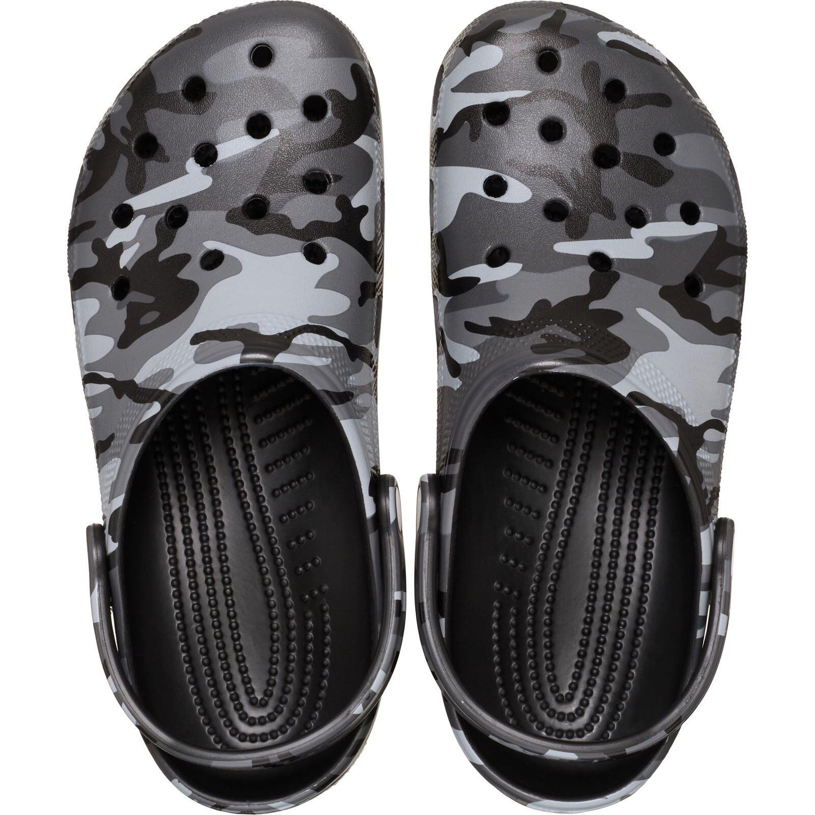 Crocs Classic Camouflage Clog Black Grey 5/6