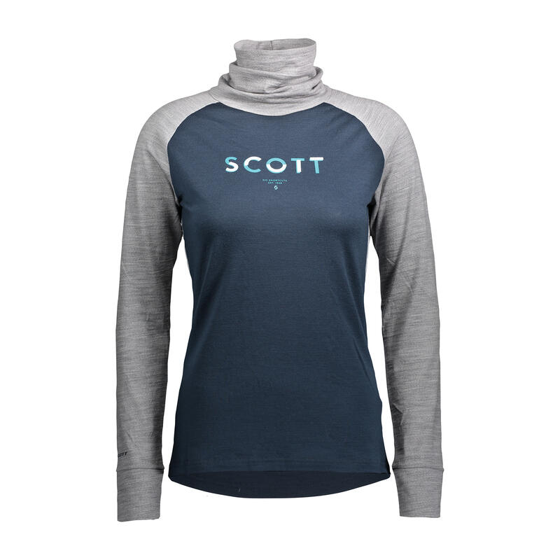 Bluză termică cu mâneci lungi pentru femei SCOTT Defend Merino cu guler înalt